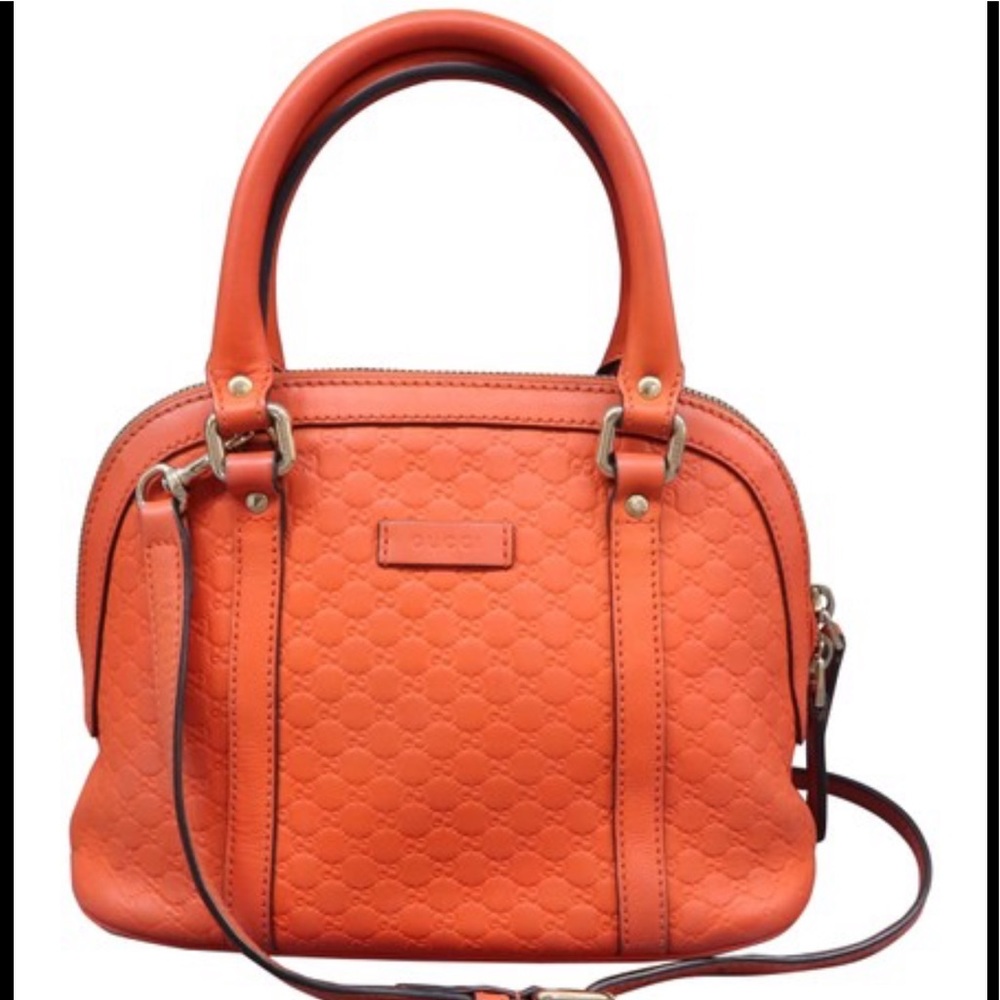 Gucci Orange Microguccissima Dome bag